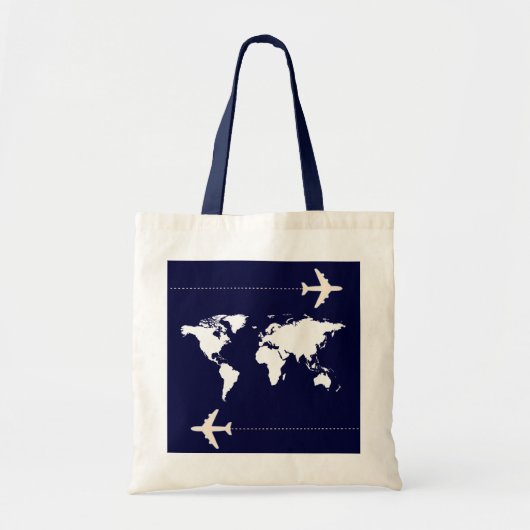 Tote Bag voyager dans le monde (Devant)
