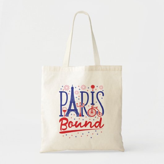 Tote Bag Voyageur de voyage français à Paris (Devant)