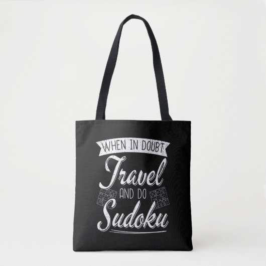 Tote Bag Voyageur du monde Sudoku Puzzle Lover (Devant)