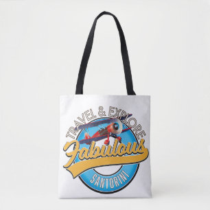 Tote Bag Voyagez et explorez la fabuleuse Santorin
