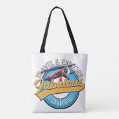 Tote Bag Voyagez et explorez la fabuleuse Santorin (Dos)