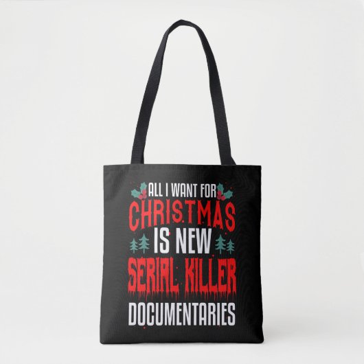 Tote Bag Vrai crime Amusant cadeau de Noël (Devant)