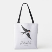 Tote Bag Vrai Espoir : Citation Chic Simple (Dos)