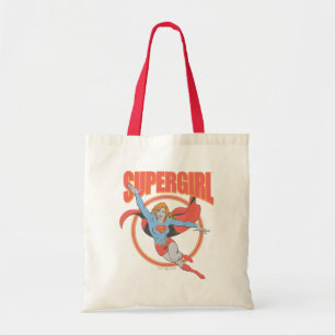Tote Bag Vrai Vintage Supergirl Flying Graphic