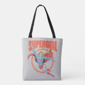 Tote Bag Vrai Vintage Supergirl Flying Graphic (Dos)