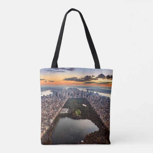 Tote Bag Vue aérienne de Central Park au coucher du soleil (Dos)