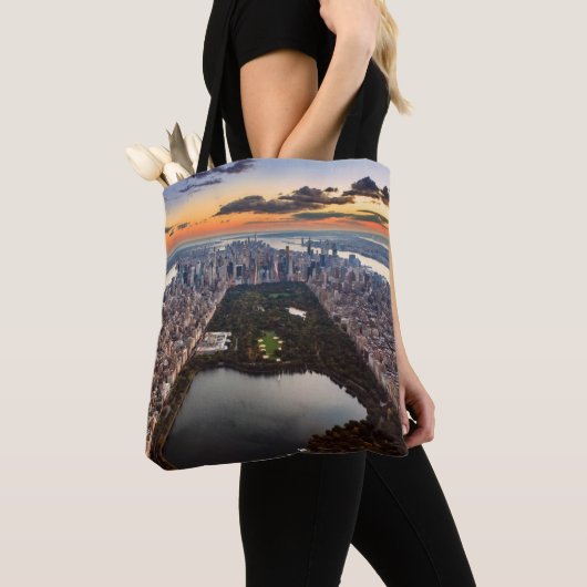 Tote Bag Vue aérienne de Central Park au coucher du soleil (De près)