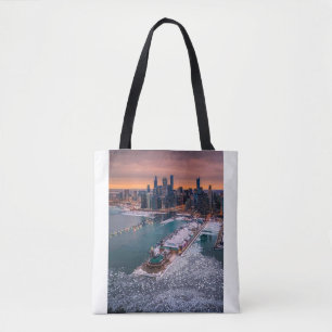Tote Bag Vue aérienne époustouflante de la skyline de Chica