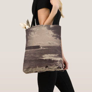 Tote Bag Vue côtière panoramique le soir 