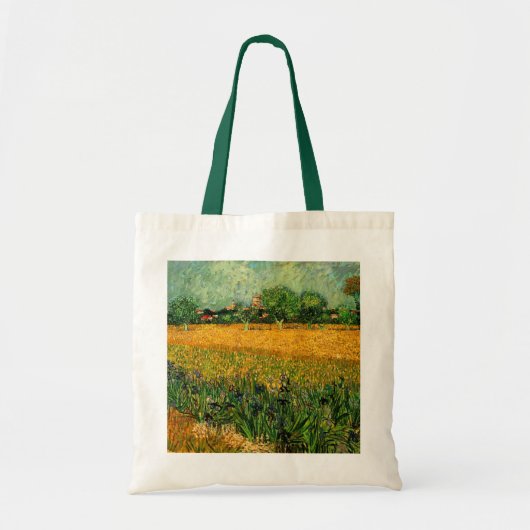 Tote Bag Vue d'Arles avec iris par Vincent van Gogh (Devant)