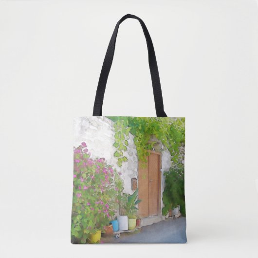 Tote Bag Vue de rue aquarelle (Devant)