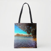Tote Bag Vue depuis le lagon (Devant)