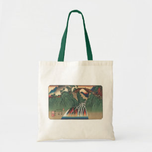 Tote Bag Vue du pont sur la rivière Ina, Nojiri par Hiroshi