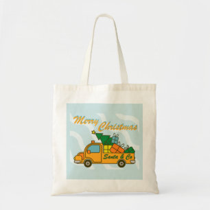 Tote Bag Vue latérale du camion père Noël Joyeux Noël