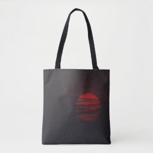 TOTE BAG VUE PLEINE LUNE ROUGE