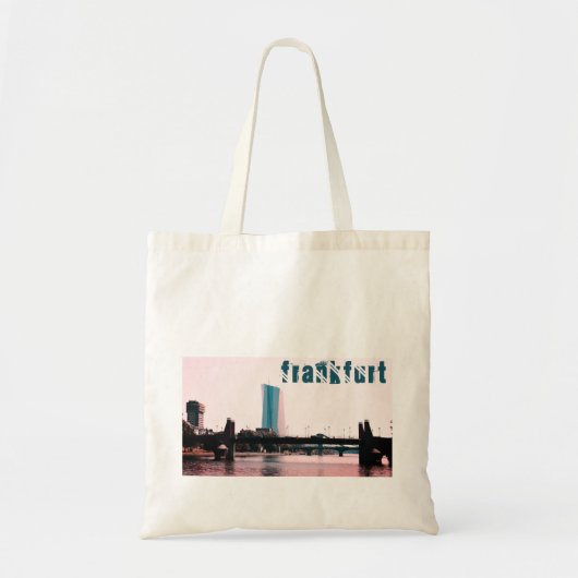 Tote Bag Vue sur Francfort, rivière, ponts, bâtiments (Devant)