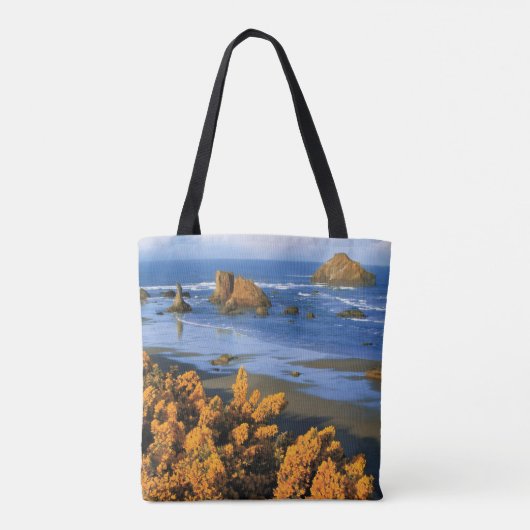 Tote Bag Vue Sur La Plage De L'Oregon À Bandon (Dos)
