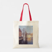 Tote Bag Vue sur la ville et le canal de Bruges pittoresque (Dos)