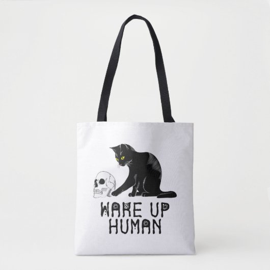 Tote Bag Wake Up Human (Devant)