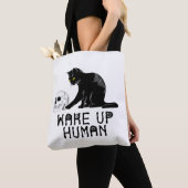 Tote Bag Wake Up Human (De près)