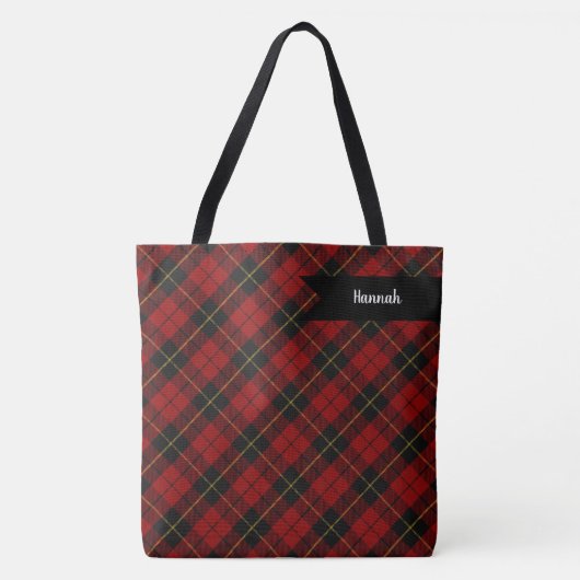 Tote Bag Wallace Tartan Scottish Clan Plaid Motif (Devant)