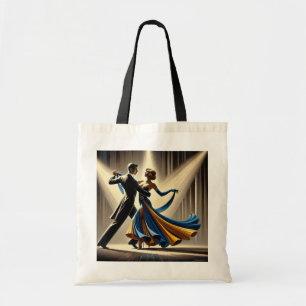 Tote Bag Walzing Couple Dancing Vintage