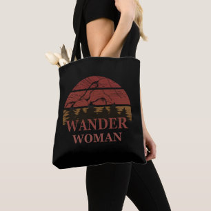 Tote Bag Wander randonnée randonnée femme camping vintage
