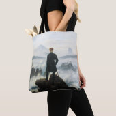 Tote Bag Wanderer au-dessus de la mer de brouillard, Friedr (De près)