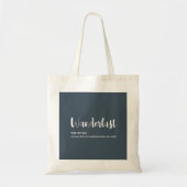 Tote Bag Wanderlust définition blanc gris bleu couleur (Devant)