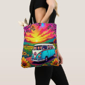 Tote Bag Wanderlust Van Sunset Art (De près)