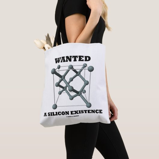 Tote Bag Wanted A Silicon Chemical Structure (De près)
