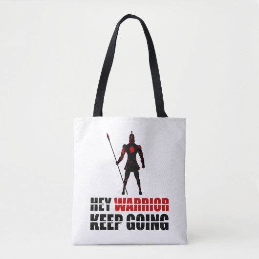 Tote Bag Warrior keep going (Devant)