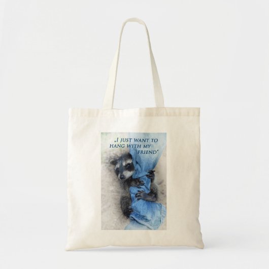 Tote Bag Waschbär - Abhängen (Devant)