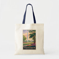 Washington DC Illustration Travel Art Vintage