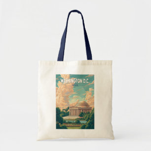 Tote Bag Washington DC Thomas Jefferson Memorial Travel Art