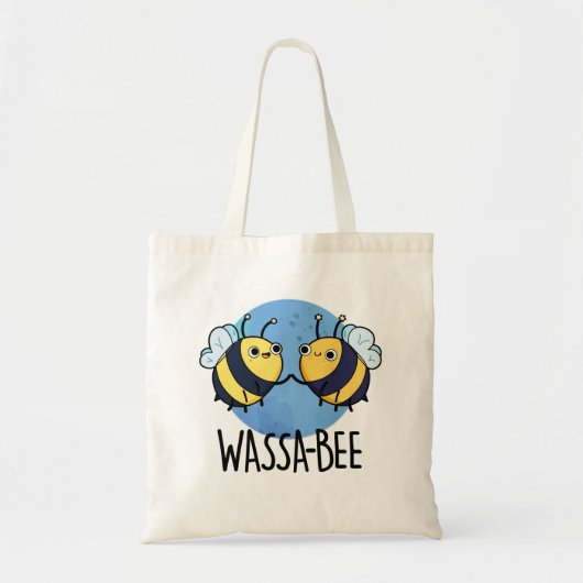 Tote Bag Wassabee Funny Wasabi Bee Pun (Devant)