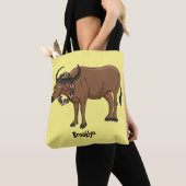 Tote Bag Water buffalo with flowers (De près)