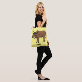 Tote Bag Water buffalo with flowers (Sur le modèle)