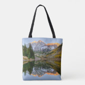 Tote Bag Water | Maroon Bells Lake Aspen Trees (Dos)