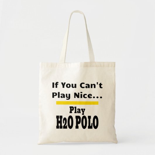 Tote Bag Water Polo Funny Sarcastique H2O (Devant)