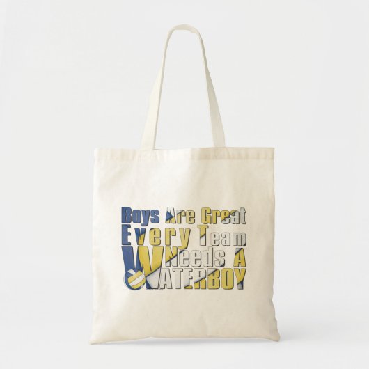 Tote Bag Waterboy Volleball en bleu et jaune (Devant)