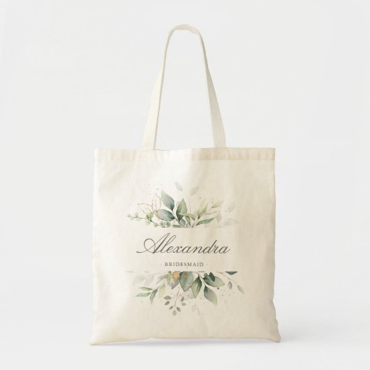 Tote Bag Watercolor Eucalyptus (Devant)