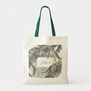 Tote Bag Watercolor Eucalyptus Leaves Greenery Bridesmaid 