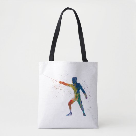 Tote Bag watercolor fencing (Devant)