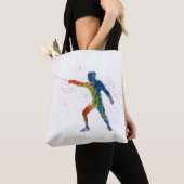 Tote Bag watercolor fencing (De près)