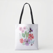 Tote Bag Watercolor flowers (Devant)