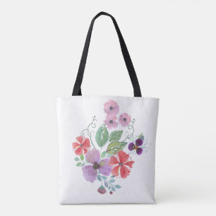 Tote Bag Watercolor flowers