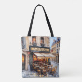 Tote Bag Watercolor Italian Café Coffee Lover  (Dos)