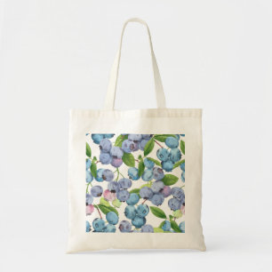 Tote Bag Watercolor Large Blueberry