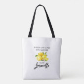 Tote Bag Watercolor Lemons Modern Brush Script Limoncello (Dos)